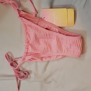 Stoney Clover Lane Pink W/ Heart Strap Bikini Bottom Woman Size XXS 00